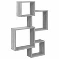 Wandwürfelregale Wandhalterung Grau 64 x 13,5 x 91,5 cm