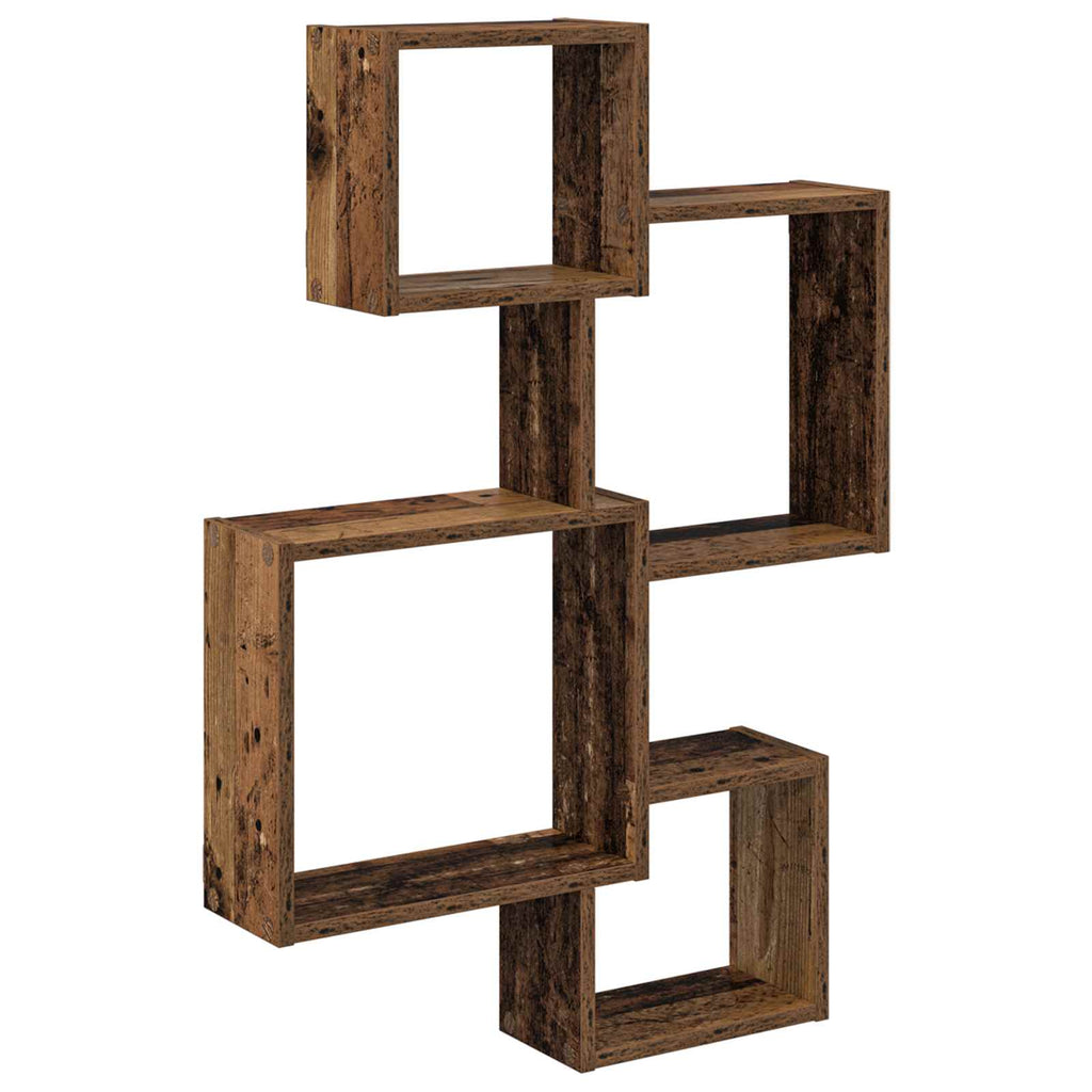 Wandwürfelregale Wandhalterung Braun 64 x 13,5 x 91,5 cm