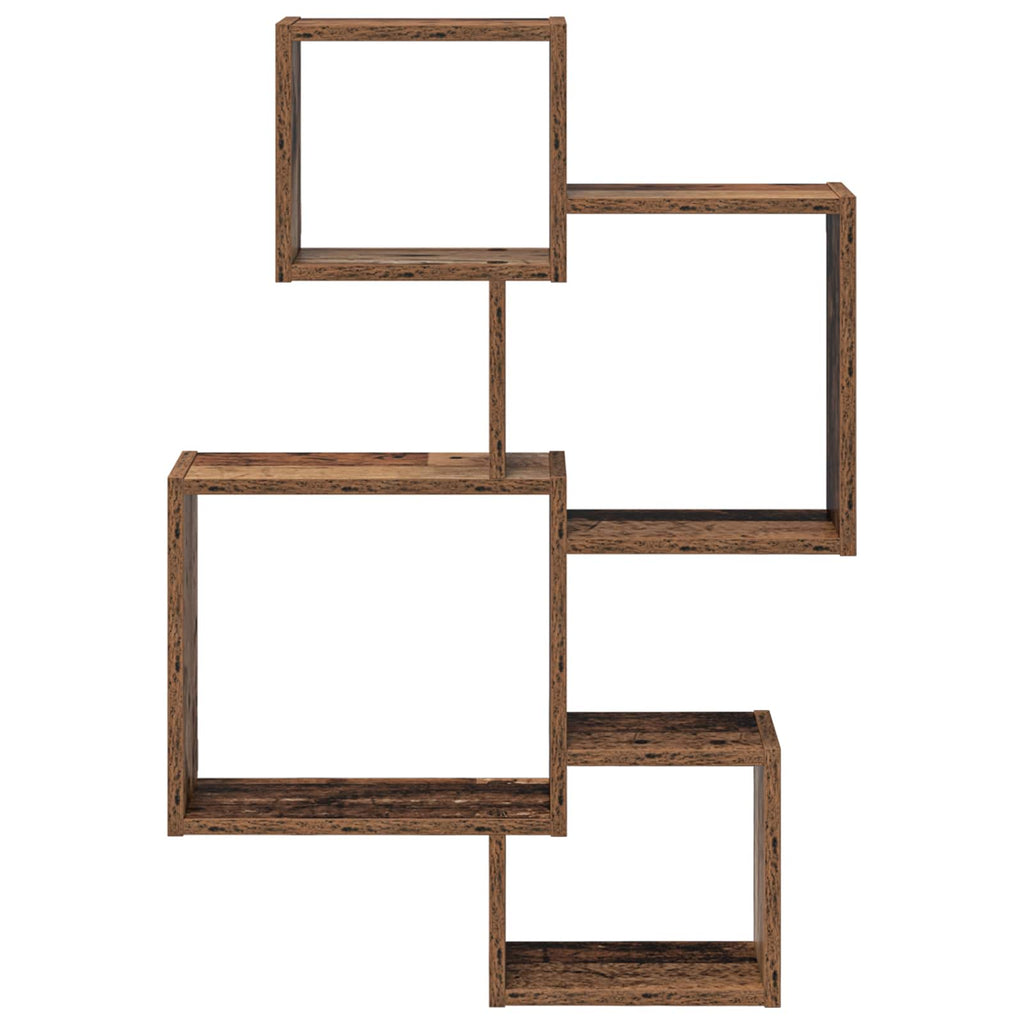 Wandwürfelregale Wandhalterung Braun 64 x 13,5 x 91,5 cm