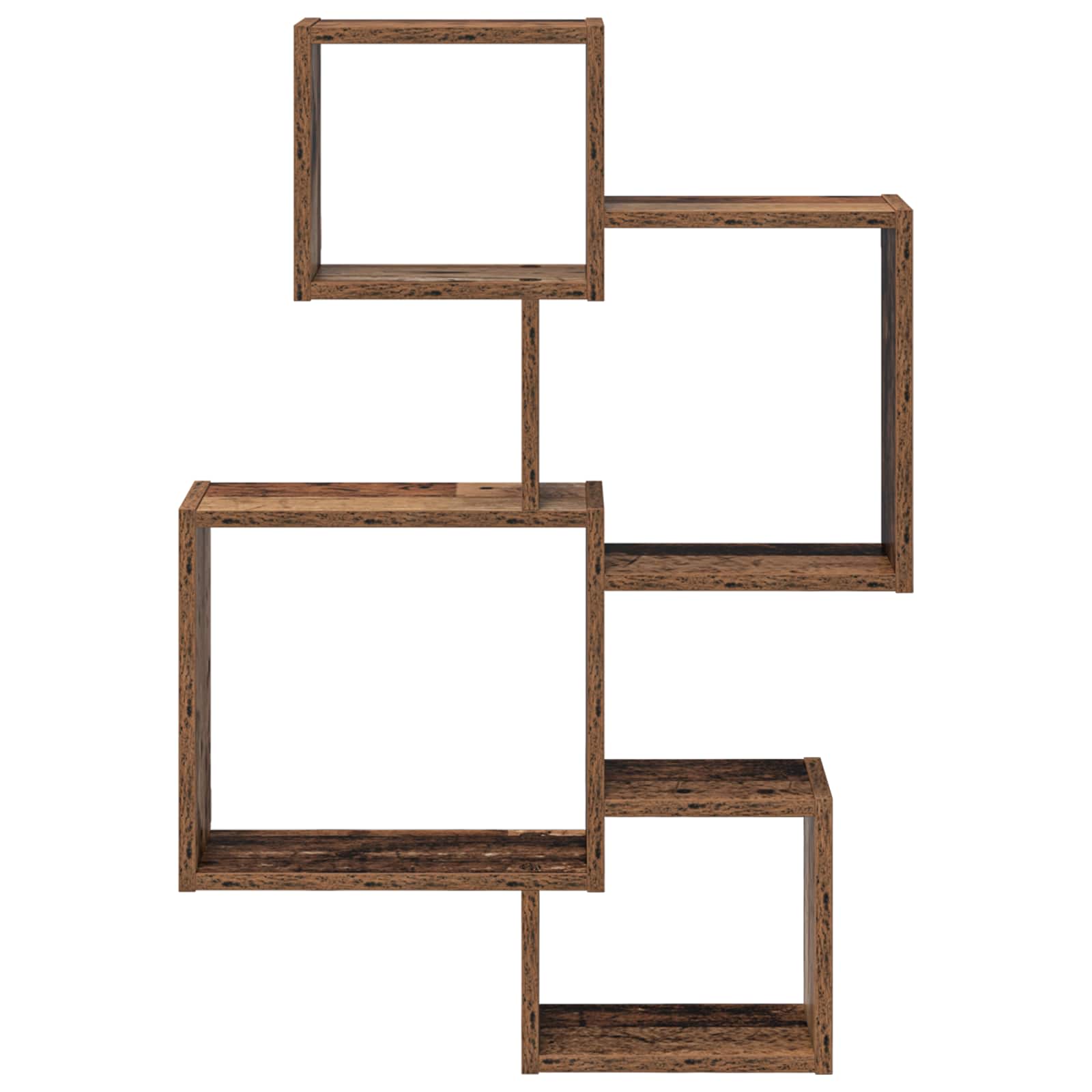 Wandwürfelregale Wandhalterung Braun 64 x 13,5 x 91,5 cm