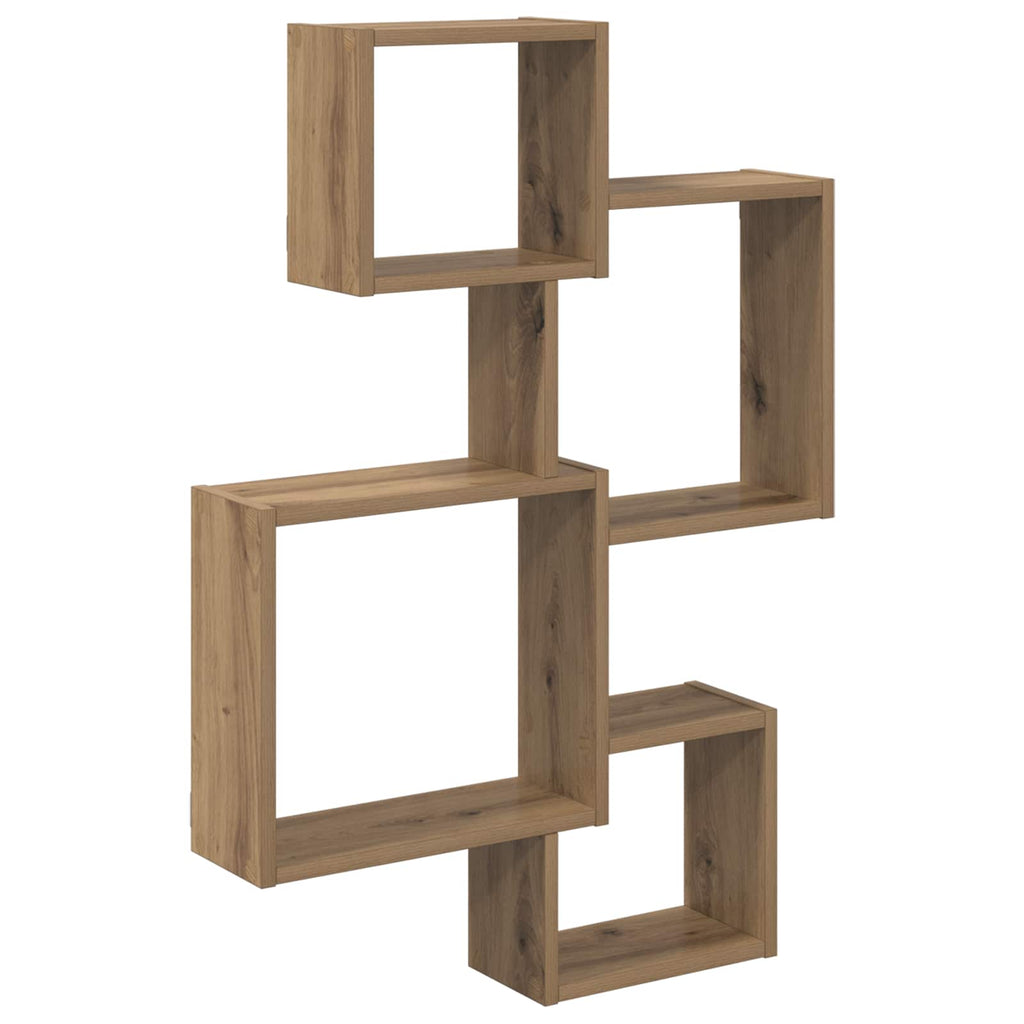 Wandwürfelregale Wandhalterung Braun 64 x 13,5 x 91,5 cm