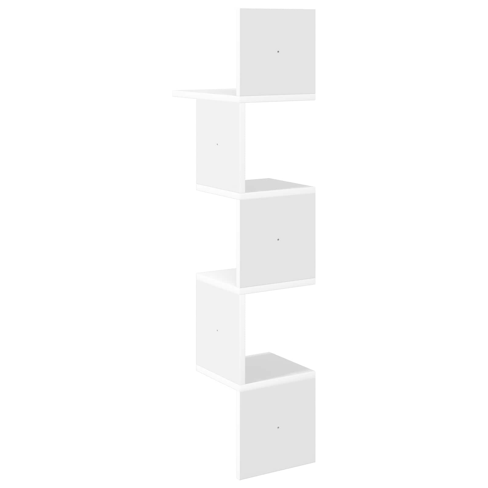 Wandregal Wandhalterung Weiß 32 x 21 x 107 cm Holzwerkstoff