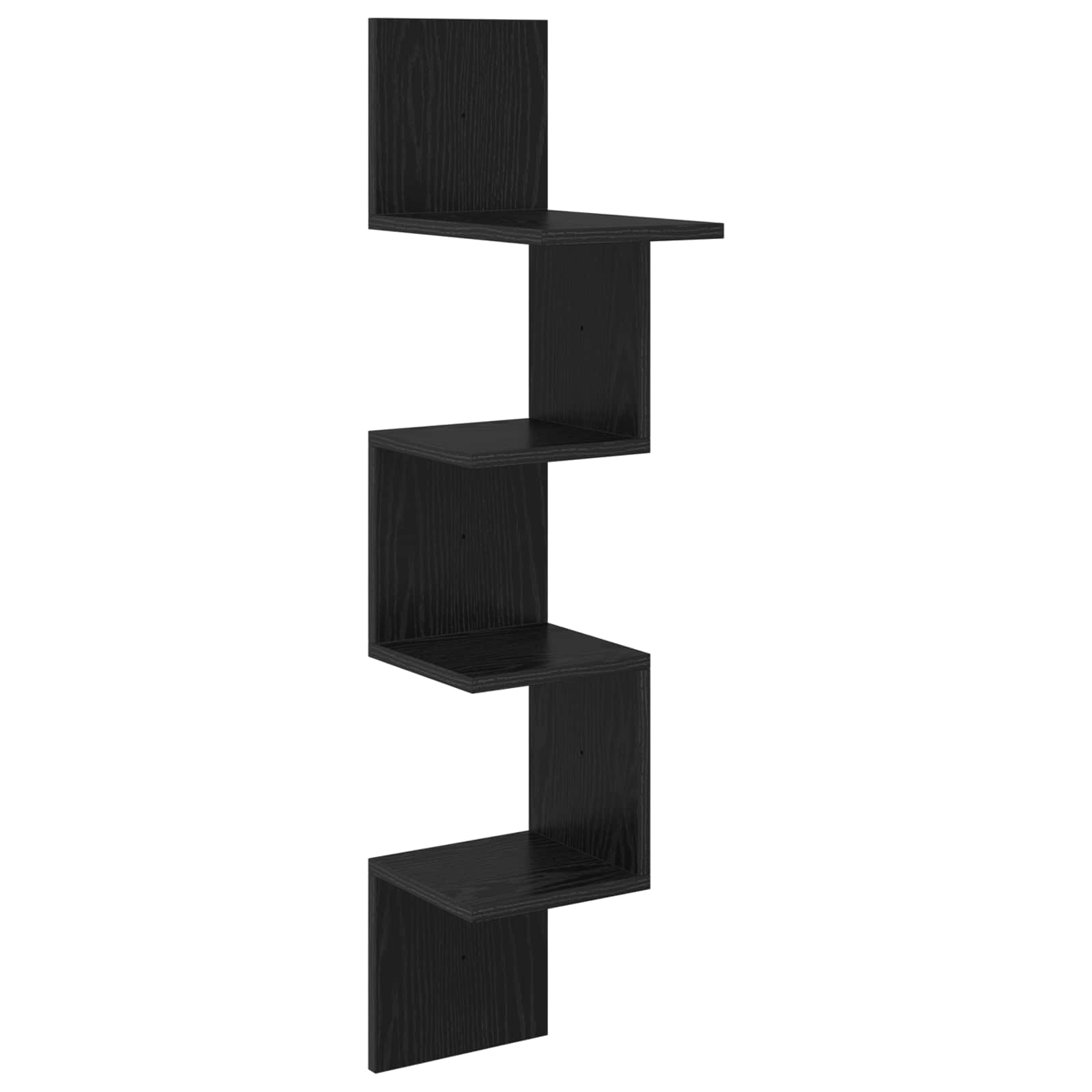 Wandregal Wandhalterung Schwarz 32 x 21 x 107 cm Holzwerkstoff