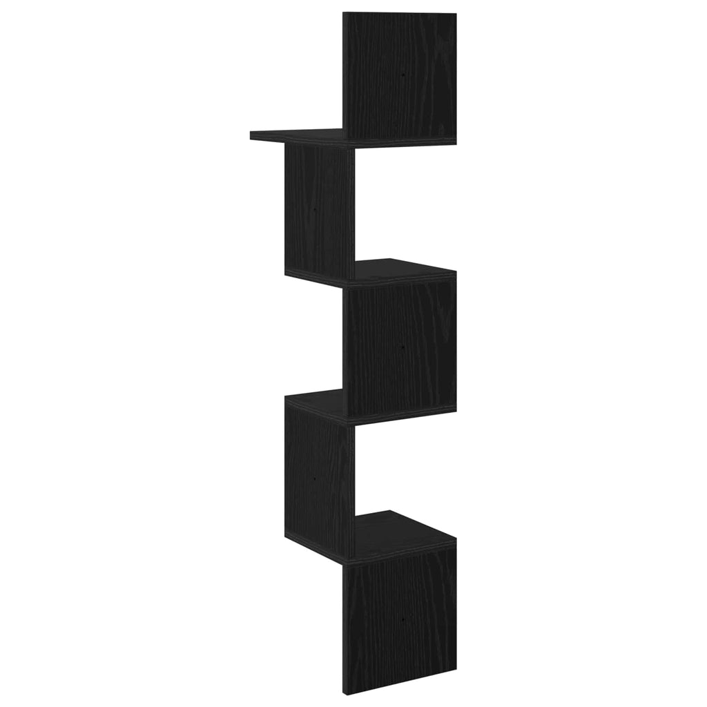 Wandregal Wandhalterung Schwarz 32 x 21 x 107 cm Holzwerkstoff