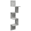 Wandregal Wandhalterung Grau 32 x 21 x 107 cm Holzwerkstoff