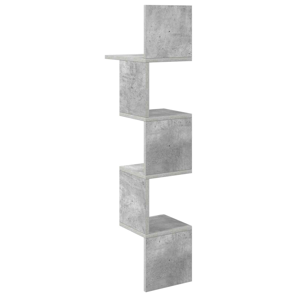 Wandregal Wandhalterung Grau 32 x 21 x 107 cm Holzwerkstoff