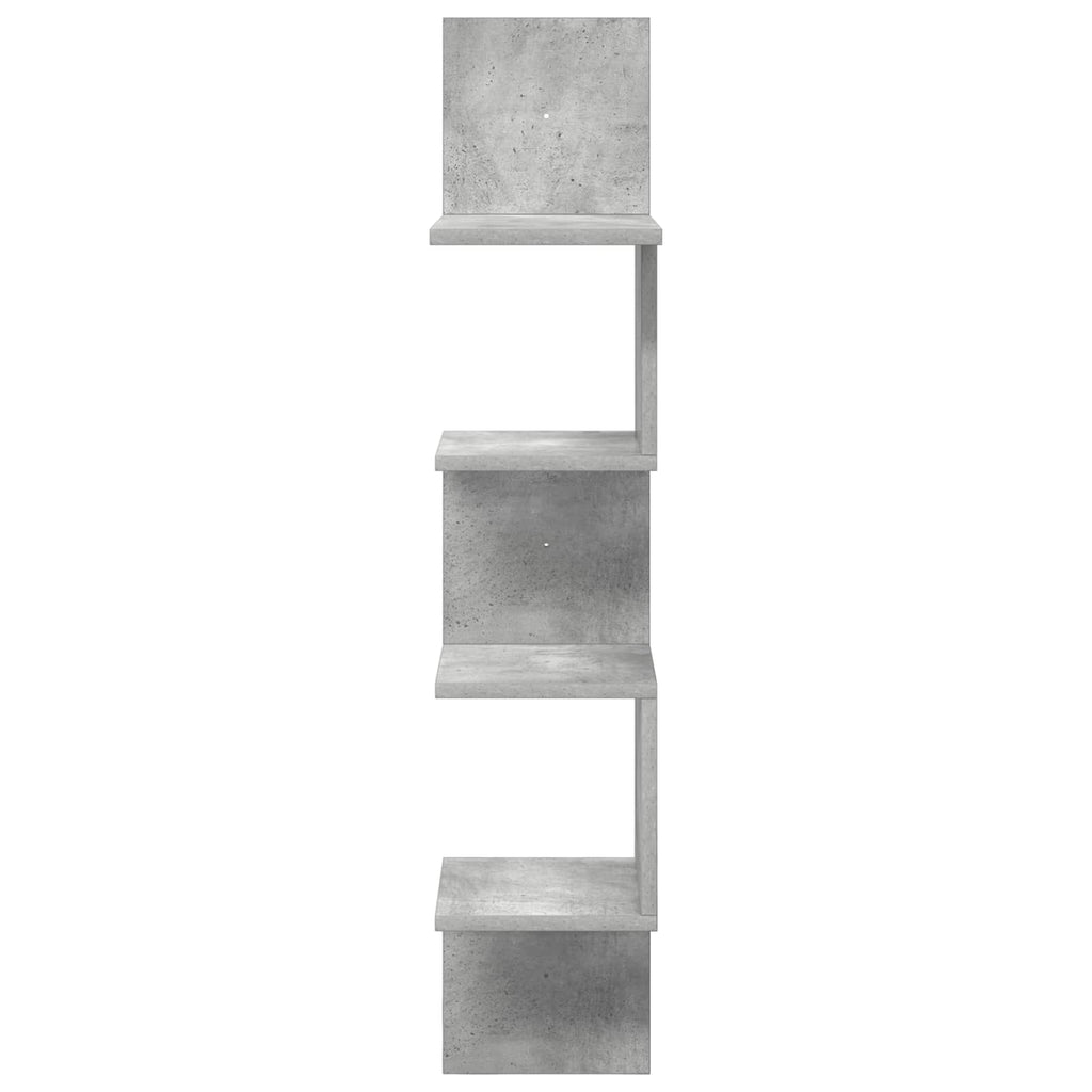 Wandregal Wandhalterung Grau 32 x 21 x 107 cm Holzwerkstoff