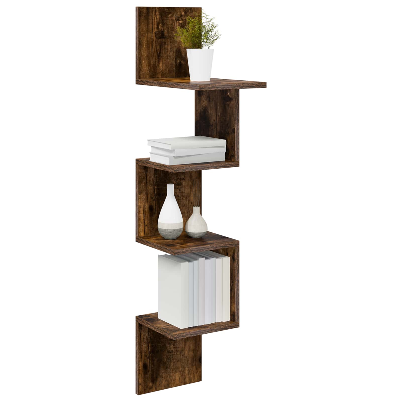 Wandregal Wandhalterung Braun 32 x 21 x 107 cm Holzwerkstoff