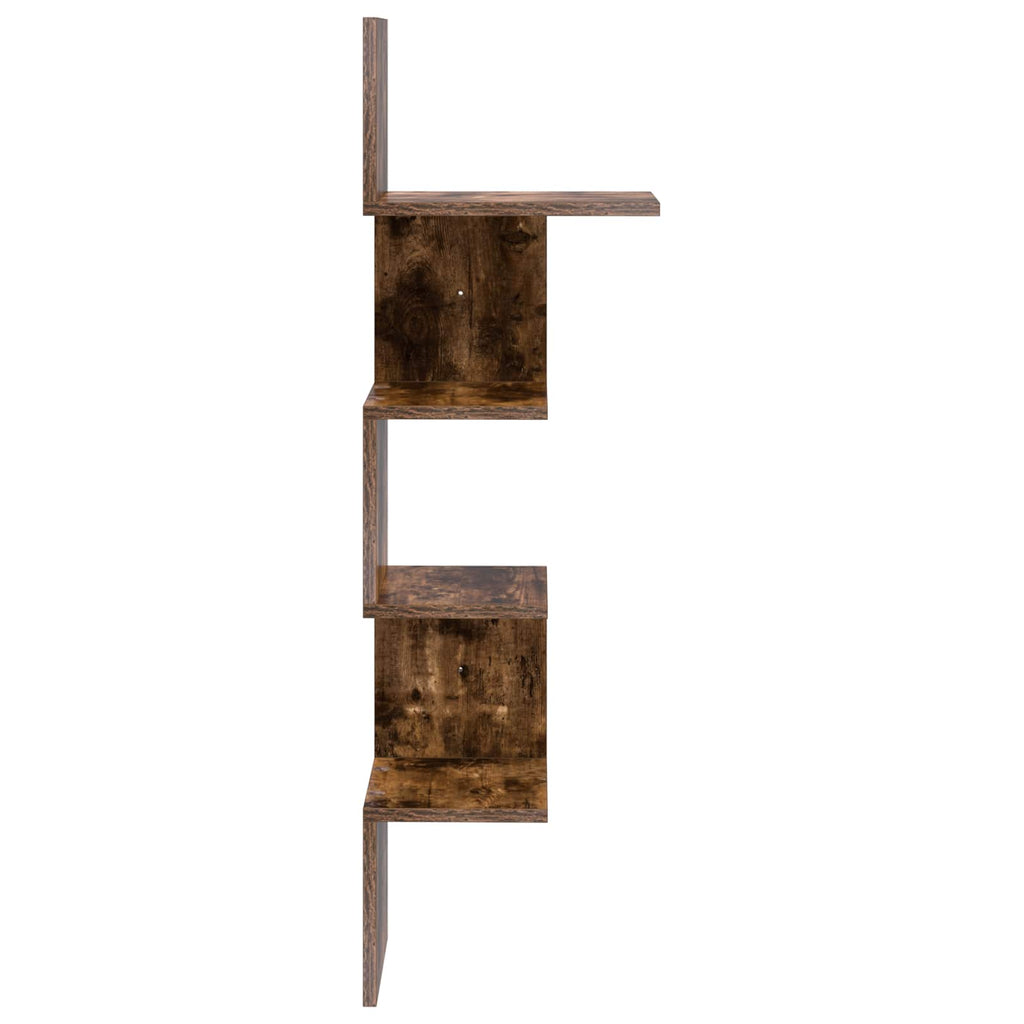 Wandregal Wandhalterung Braun 32 x 21 x 107 cm Holzwerkstoff