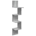 Wandregal Wandhalterung Grau 32 x 21 x 107 cm Holzwerkstoff