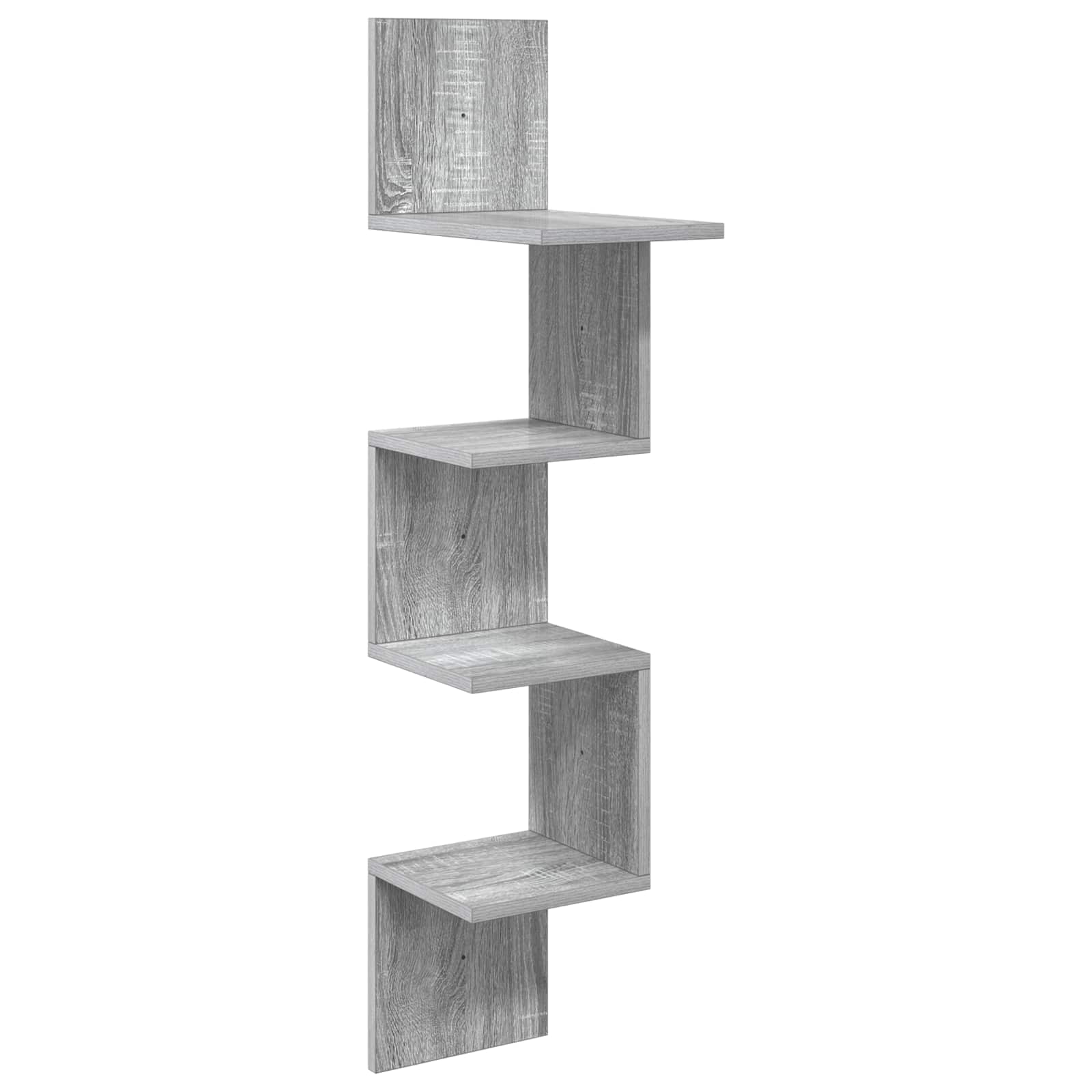 Wandregal Wandhalterung Grau 32 x 21 x 107 cm Holzwerkstoff