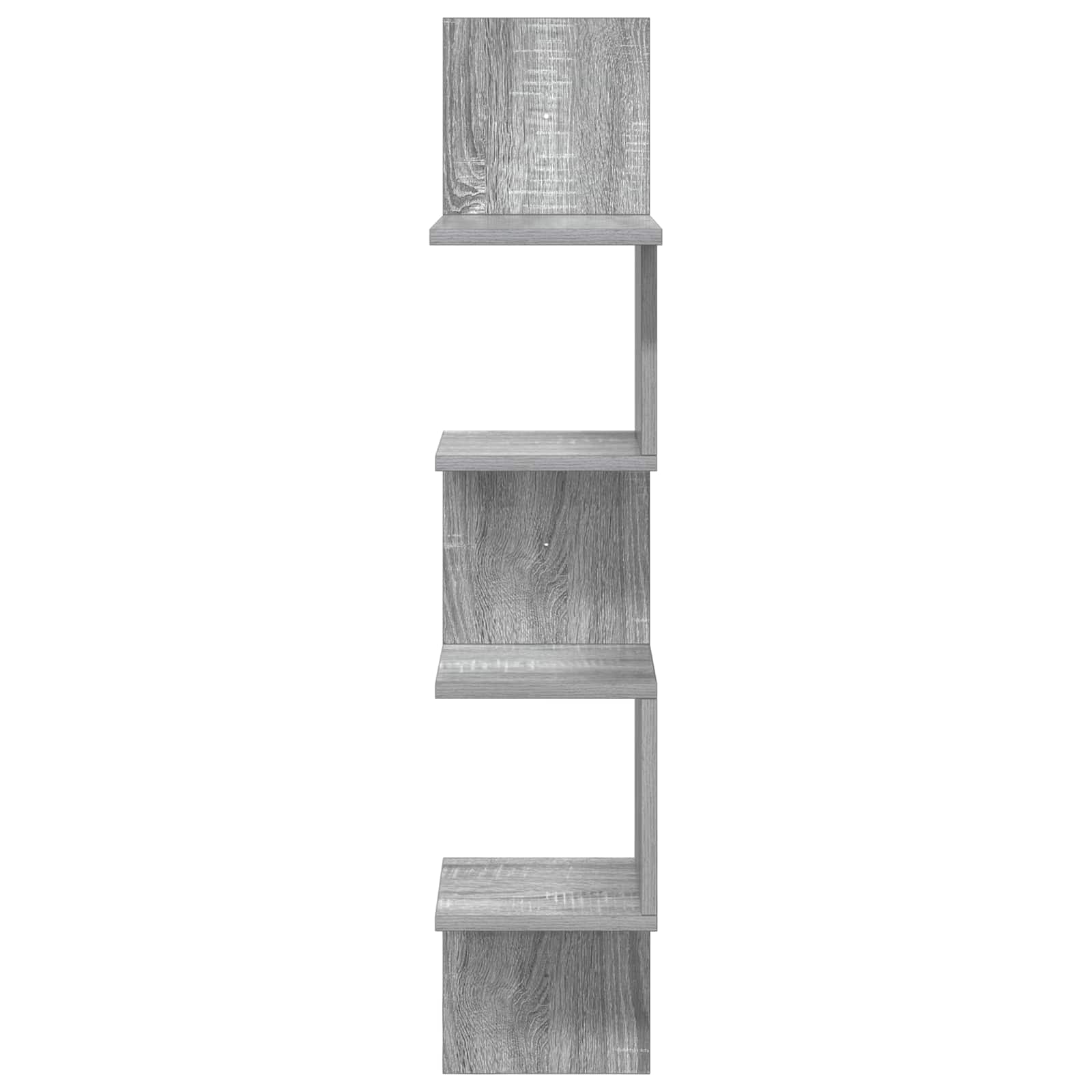 Wandregal Wandhalterung Grau 32 x 21 x 107 cm Holzwerkstoff