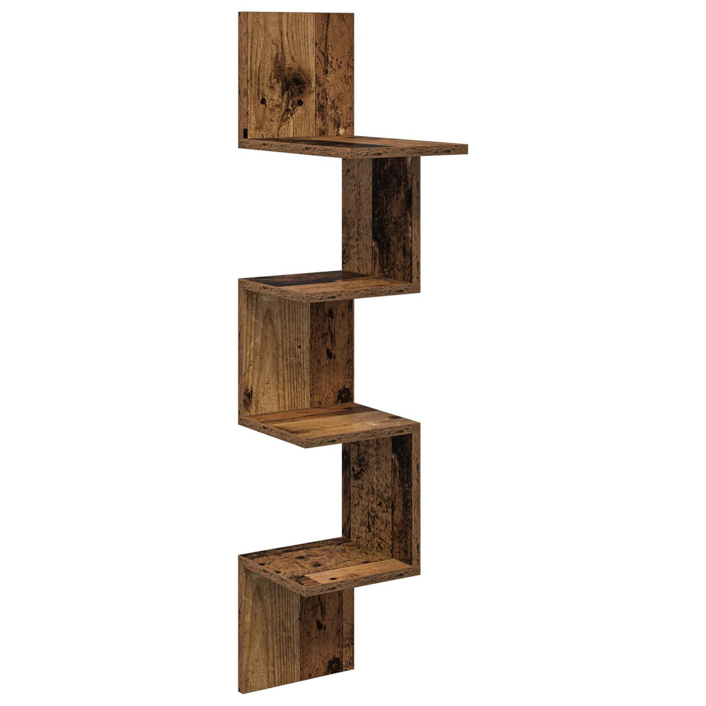 Wandregal Wandhalterung Braun 32 x 21 x 107 cm Holzwerkstoff