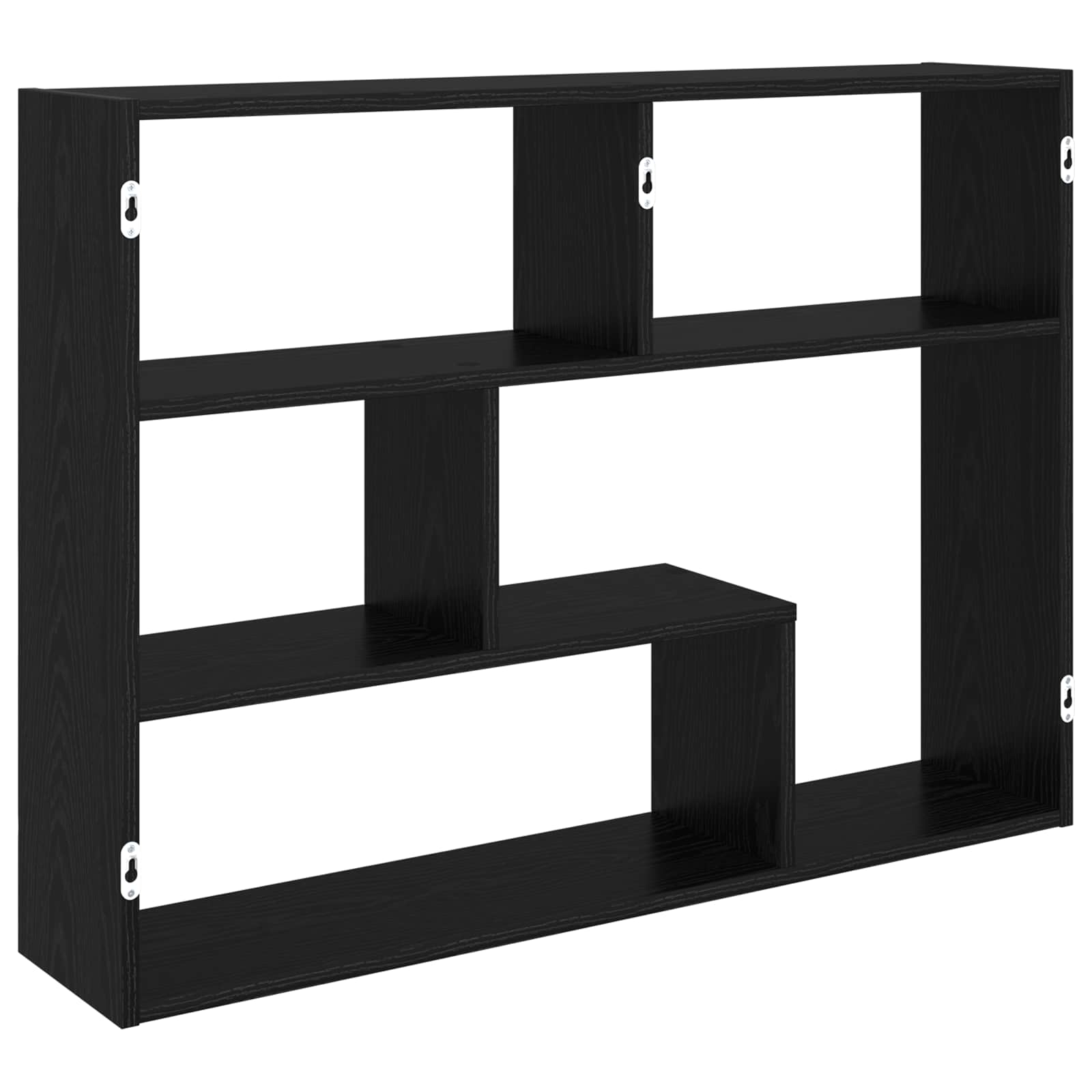 Wandregal Wandhalterung Schwarz 95 x 20 x 69,5 cm Holzwerkstoff