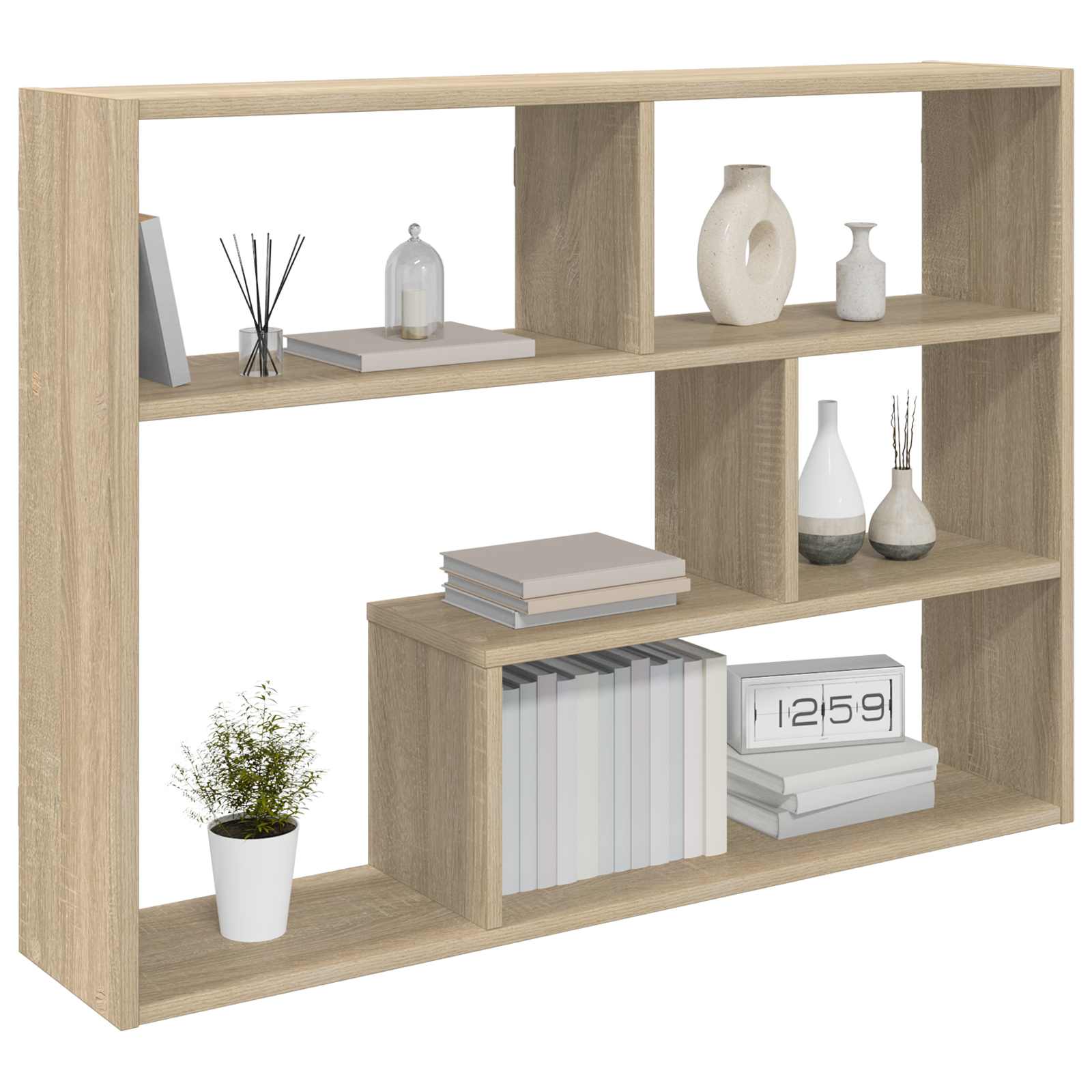 Wandregal Wandhalterung Braun 95 x 20 x 69,5 cm Holzwerkstoff