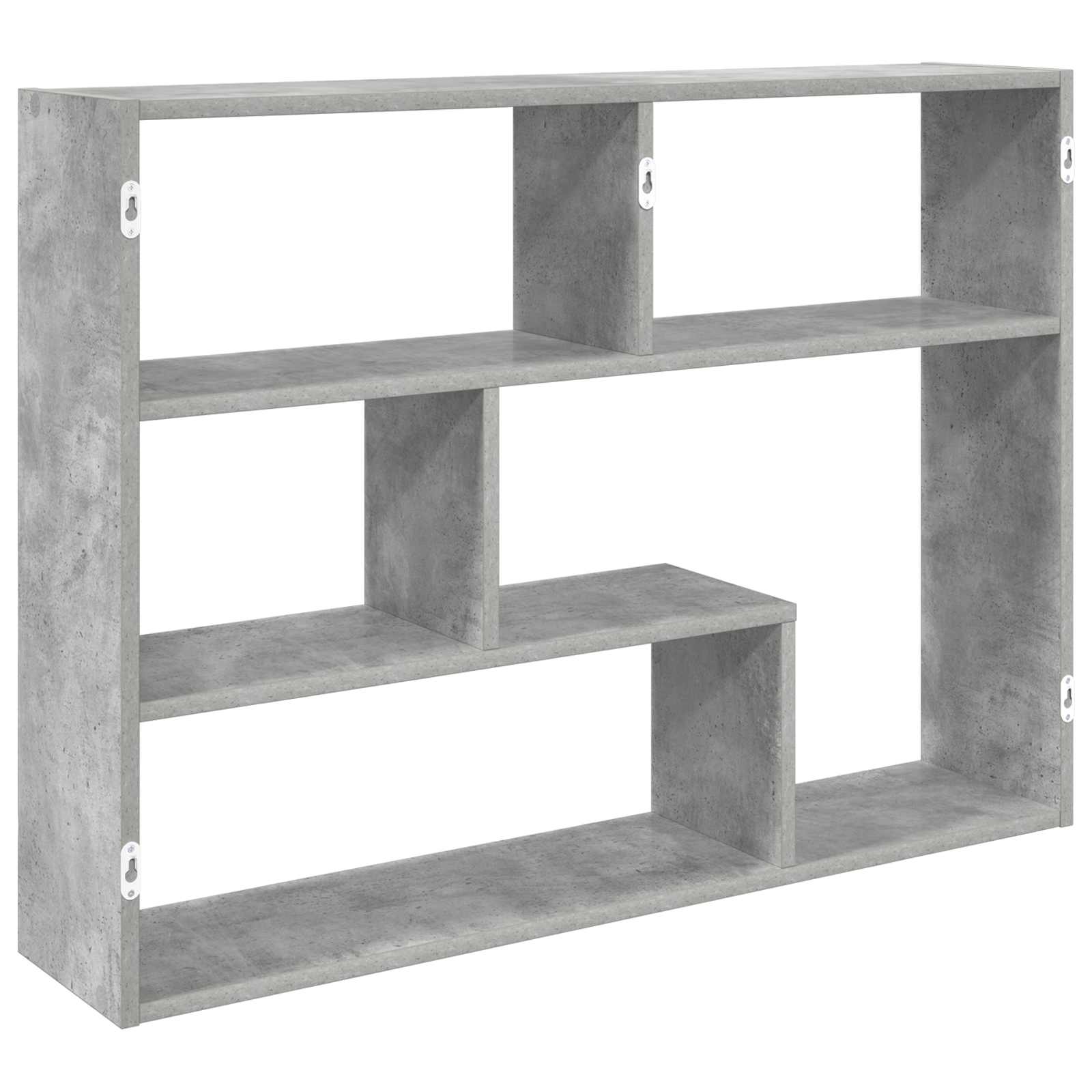Wandregal Wandhalterung Grau 95 x 20 x 69,5 cm Holzwerkstoff