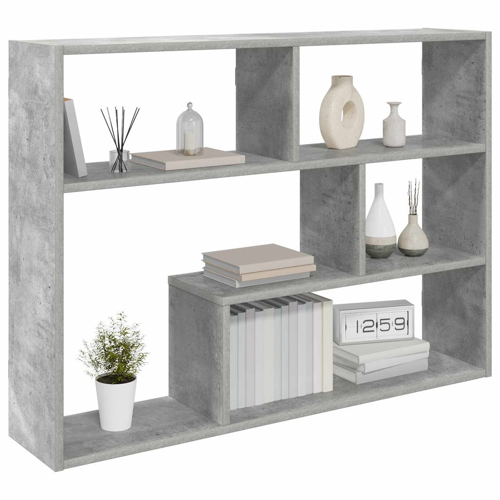 Wandregal Wandhalterung Grau 95 x 20 x 69,5 cm Holzwerkstoff