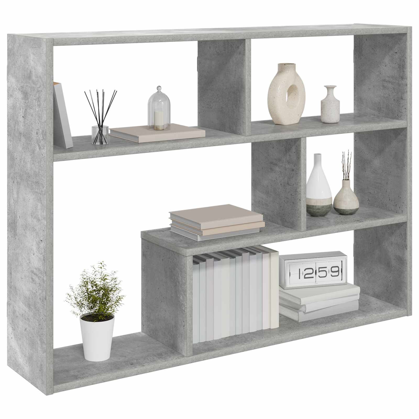 Wandregal Wandhalterung Grau 95 x 20 x 69,5 cm Holzwerkstoff