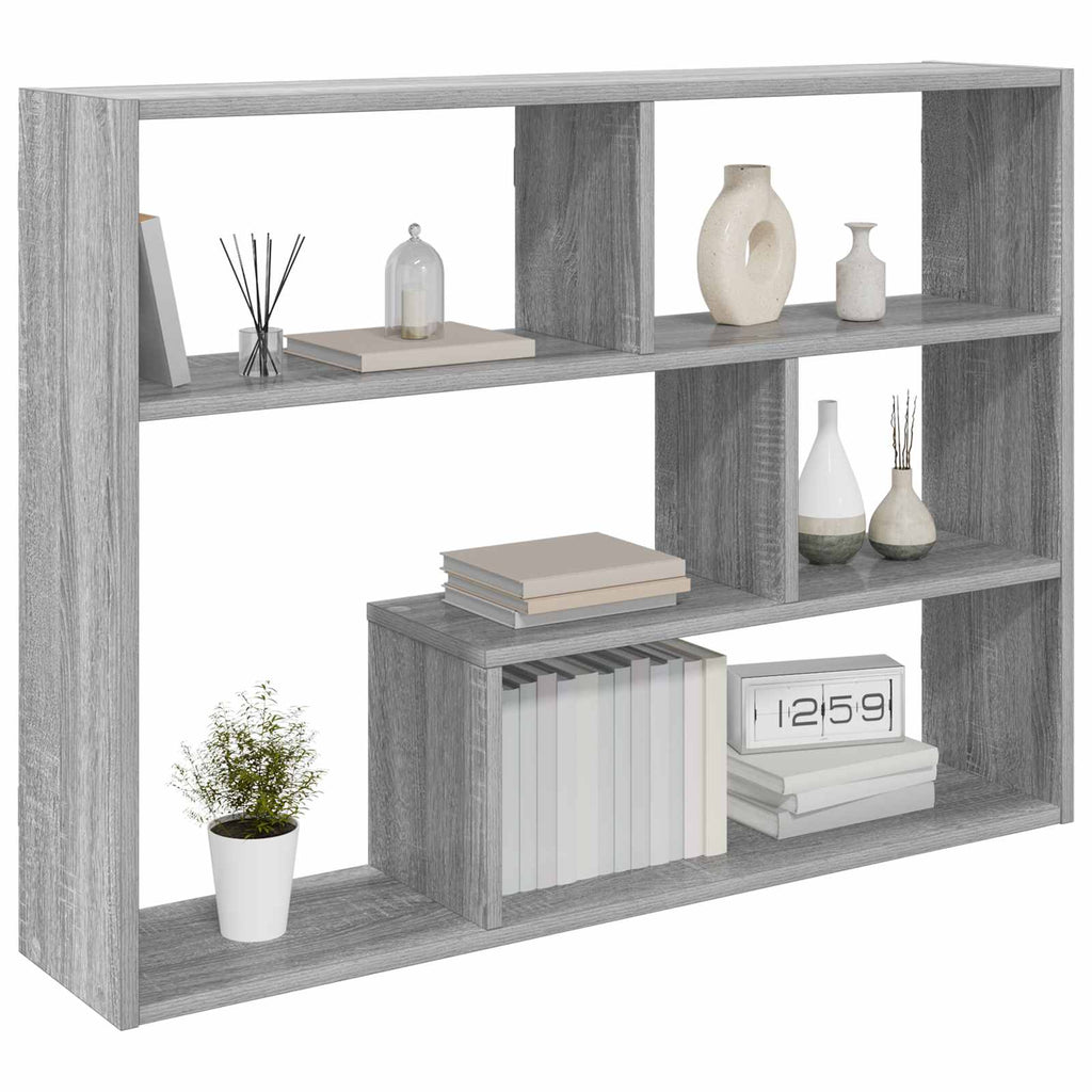 Wandregal Wandhalterung Grau 95 x 20 x 69,5 cm Holzwerkstoff