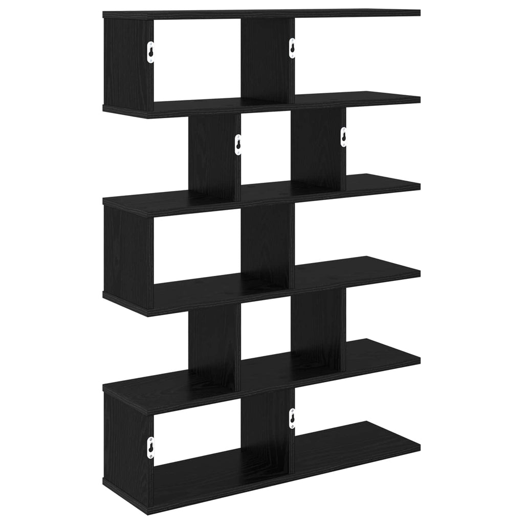 Wandregal Schwarze Eiche 70 x 20 x 100 cm Holzwerkstoff