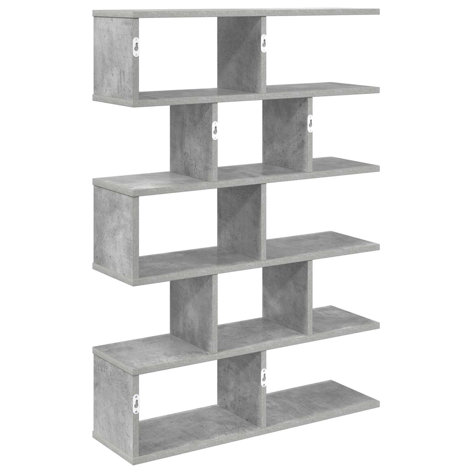 Wandregal Betongrau 70 x 20 x 100 cm Holzwerkstoff