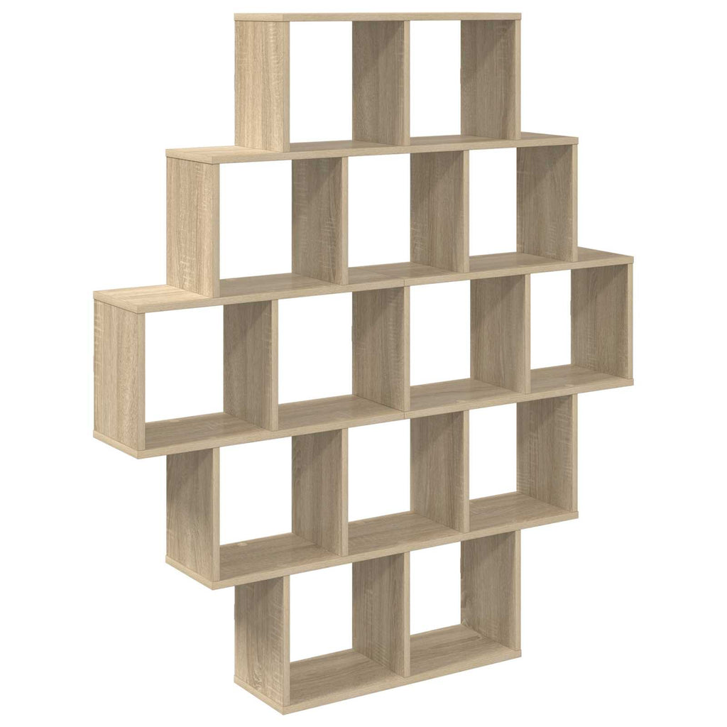 Wandregal Sonoma-Eiche 120 x 20 x 136 cm Holzwerkstoff