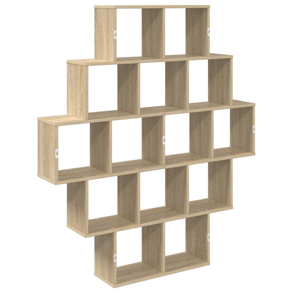 Wandregal Sonoma-Eiche 120 x 20 x 136 cm Holzwerkstoff