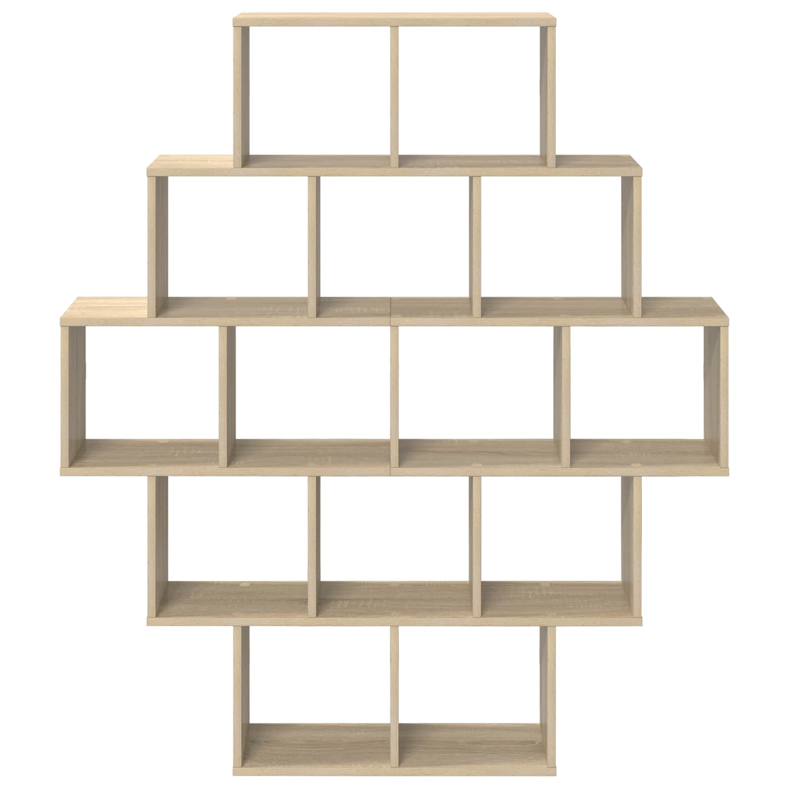 Wandregal Sonoma-Eiche 120 x 20 x 136 cm Holzwerkstoff