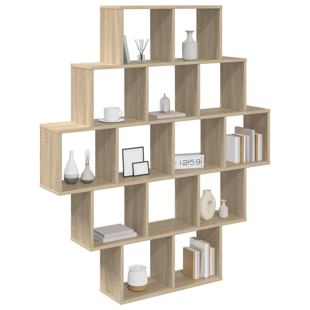 Wandregal Sonoma-Eiche 120 x 20 x 136 cm Holzwerkstoff
