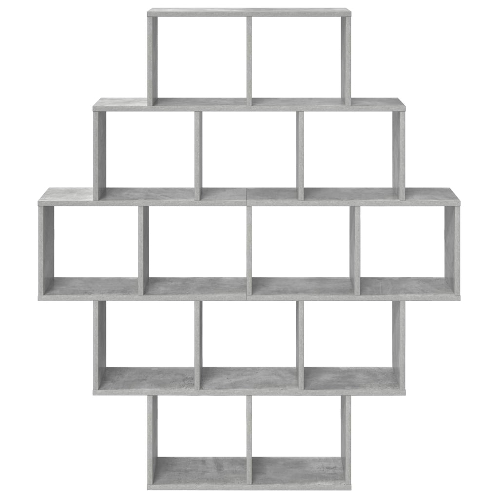 Wandregal Betongrau 120 x 20 x 136 cm Holzwerkstoff