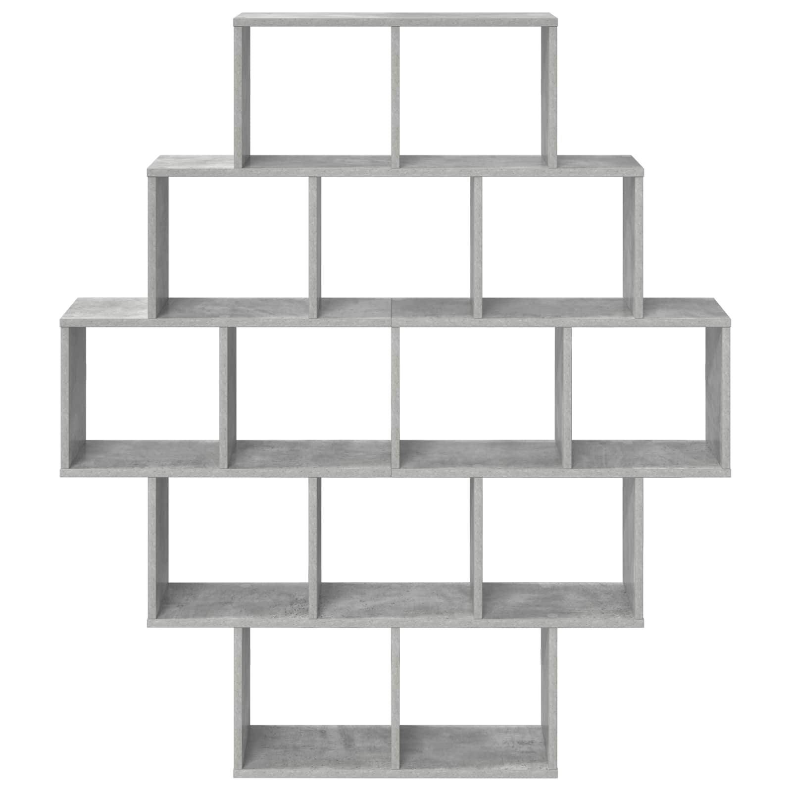 Wandregal Betongrau 120 x 20 x 136 cm Holzwerkstoff
