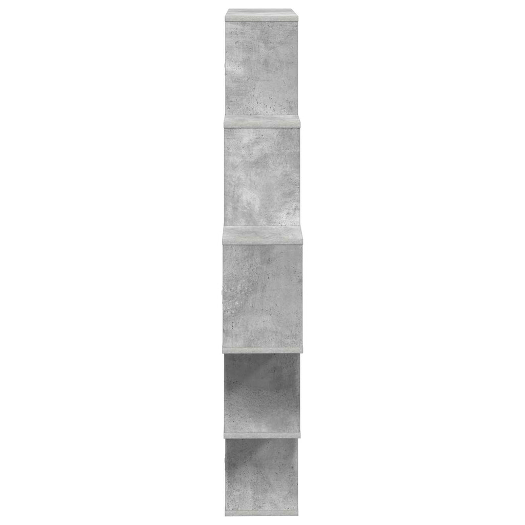 Wandregal Betongrau 120 x 20 x 136 cm Holzwerkstoff