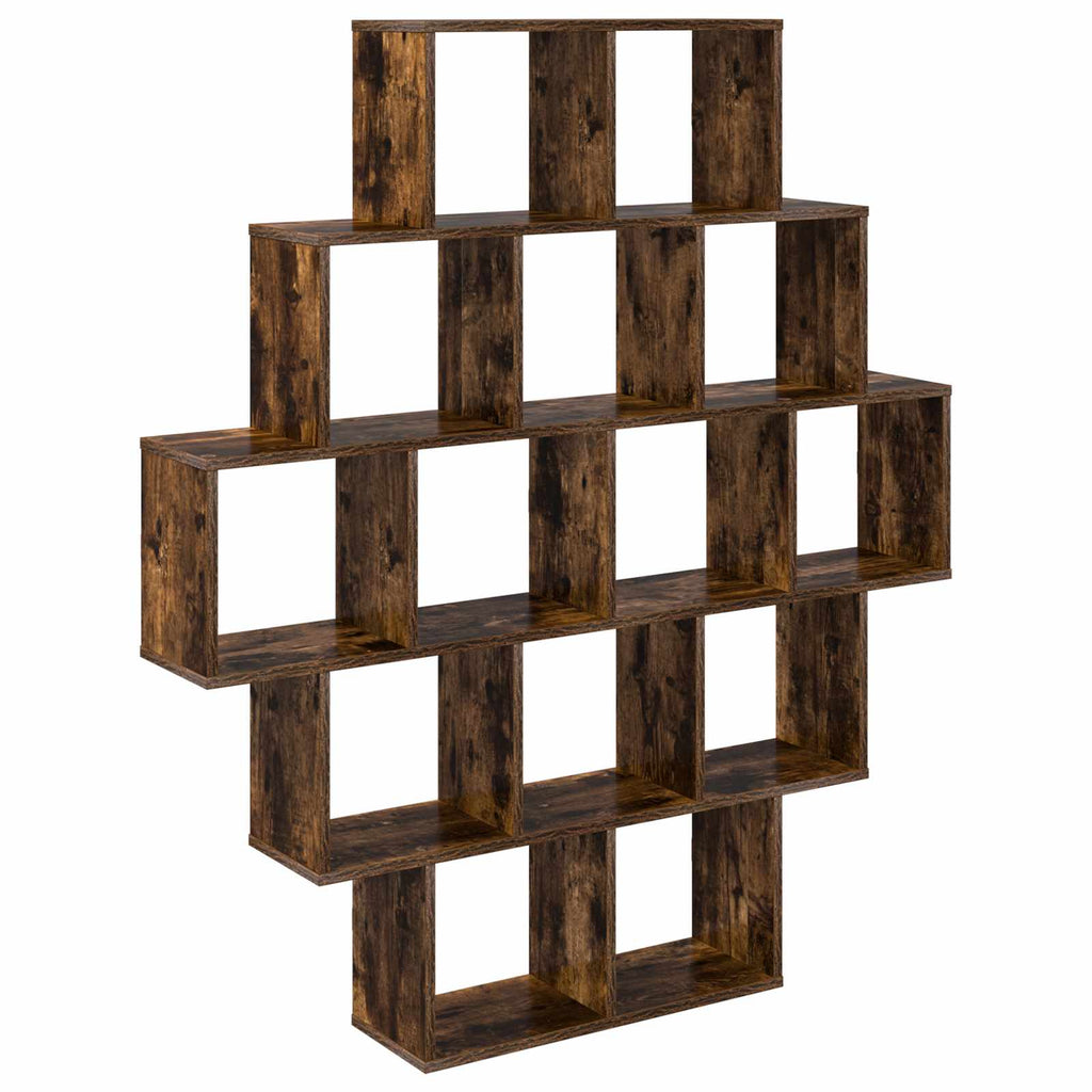 Wandregal Raucheiche 120 x 20 x 136 cm Holzwerkstoff