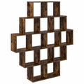 Wandregal Raucheiche 120 x 20 x 136 cm Holzwerkstoff