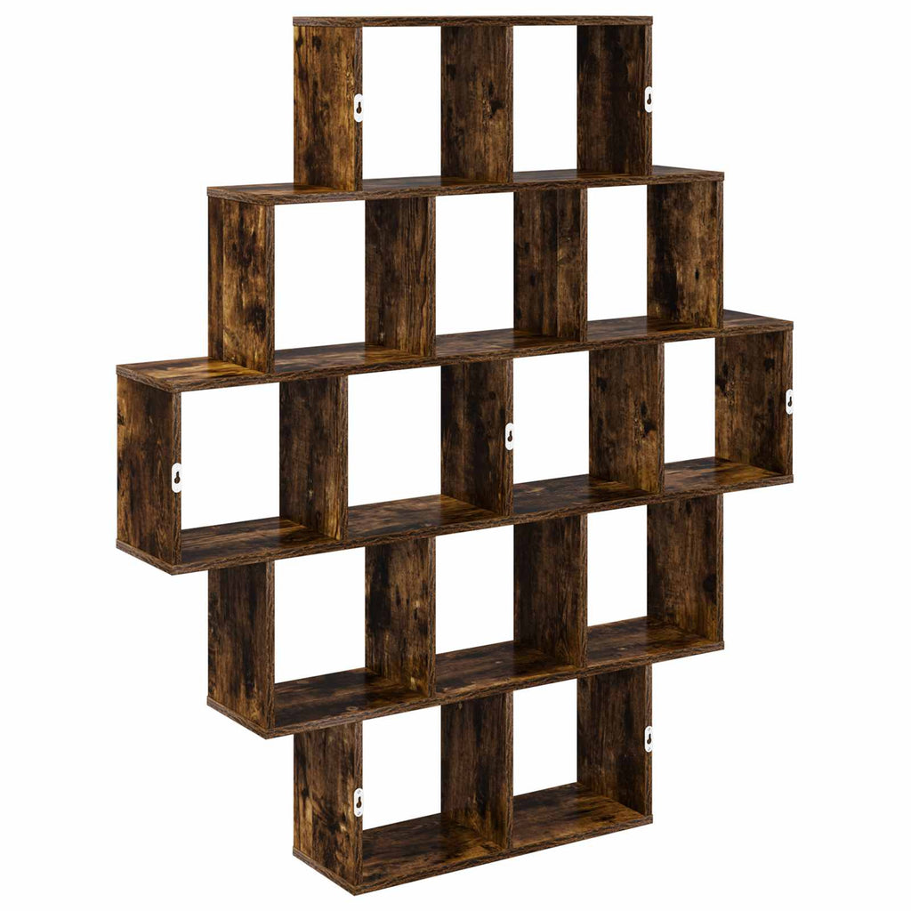 Wandregal Raucheiche 120 x 20 x 136 cm Holzwerkstoff