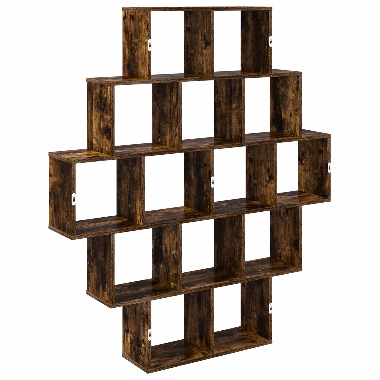 Wandregal Raucheiche 120 x 20 x 136 cm Holzwerkstoff