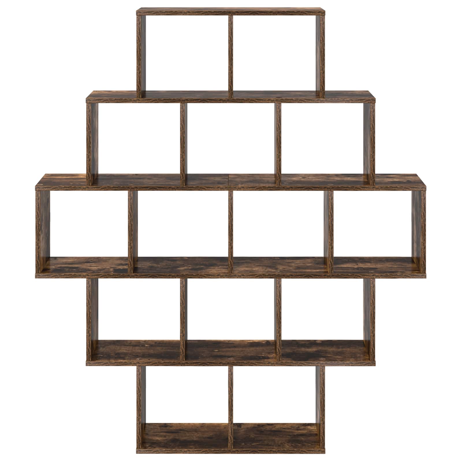 Wandregal Raucheiche 120 x 20 x 136 cm Holzwerkstoff