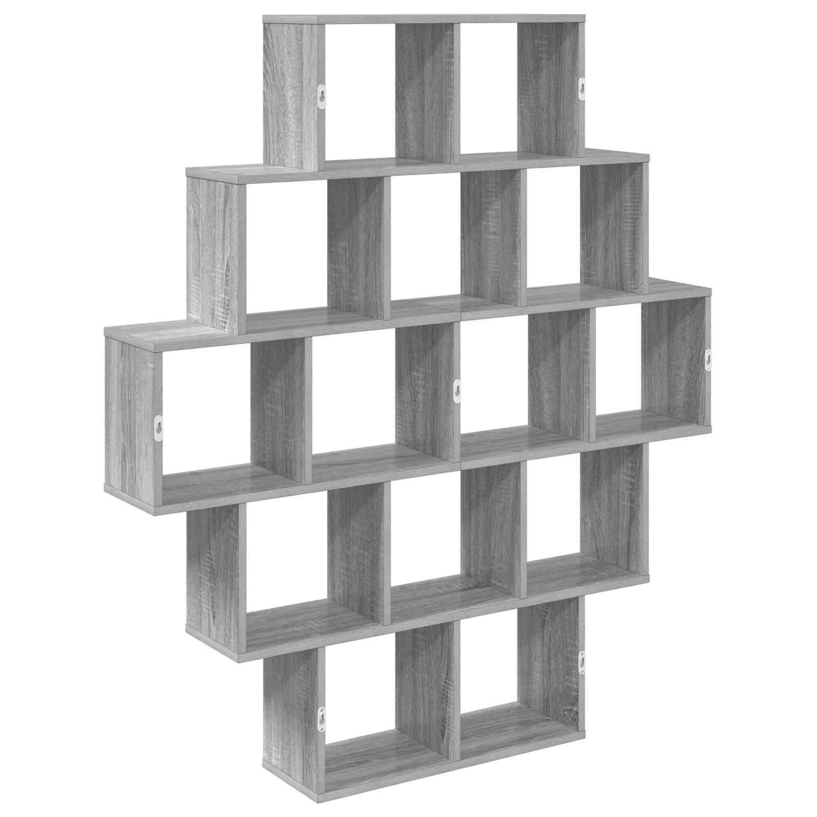 Wandregal Sonoma-Grau 120 x 20 x 136 cm Holzwerkstoff