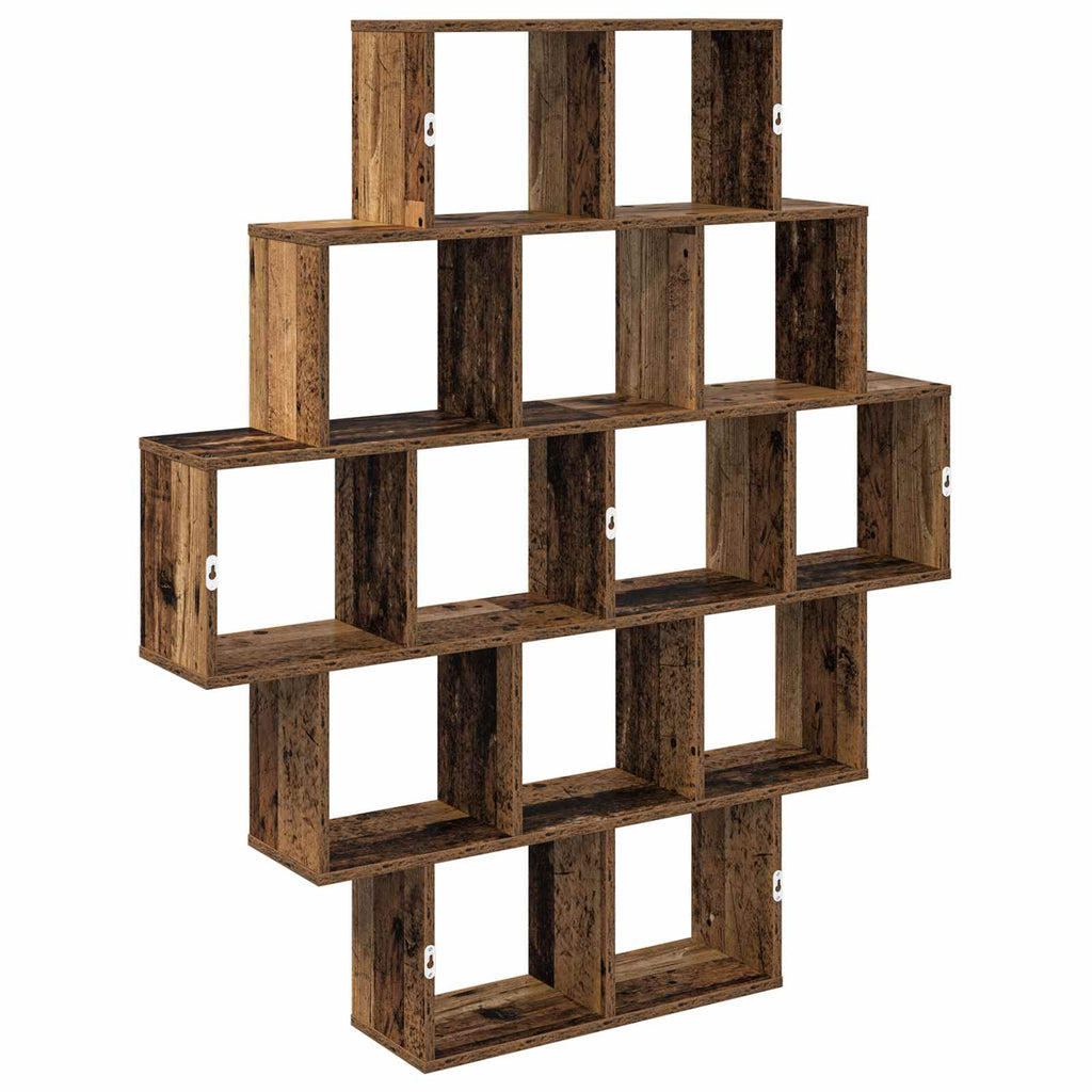 Wandregal Altholz 120 x 20 x 136 cm Holzwerkstoff