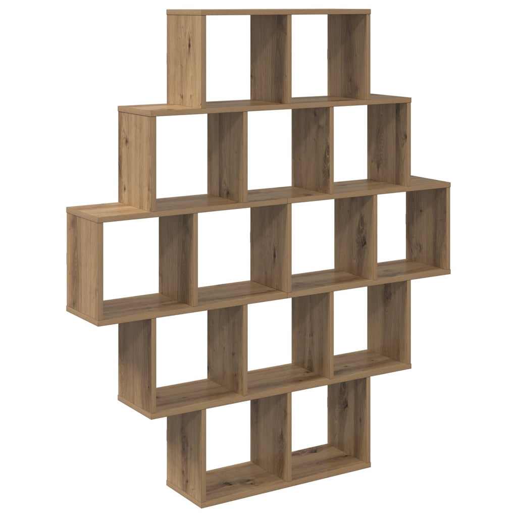 Wandregal Artisan-Eiche 120 x 20 x 136 cm Holzwerkstoff