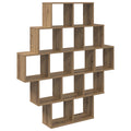 Wandregal Artisan-Eiche 120 x 20 x 136 cm Holzwerkstoff