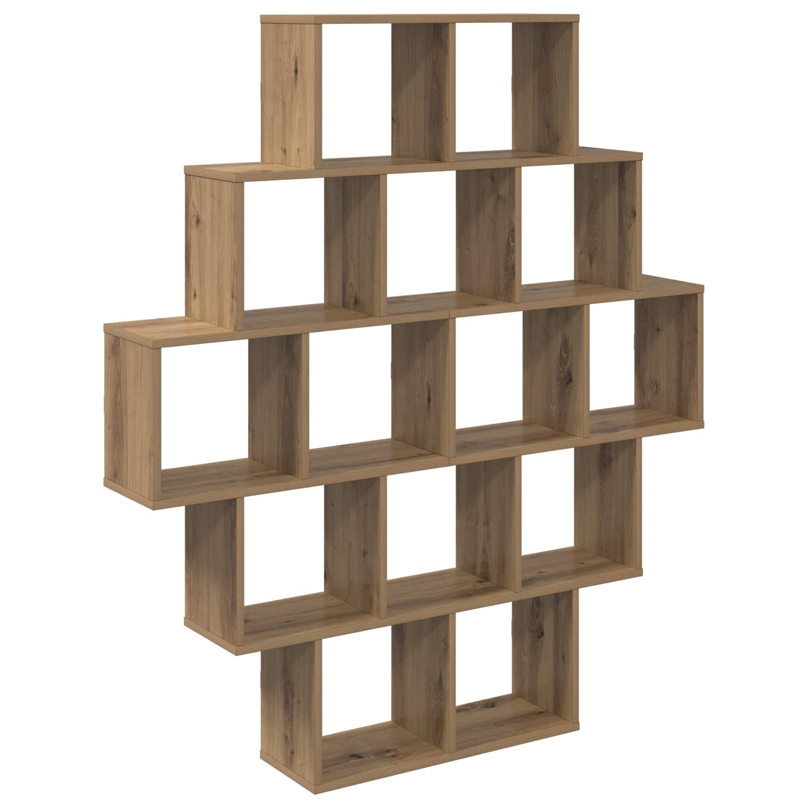 Wandregal Artisan-Eiche 120 x 20 x 136 cm Holzwerkstoff