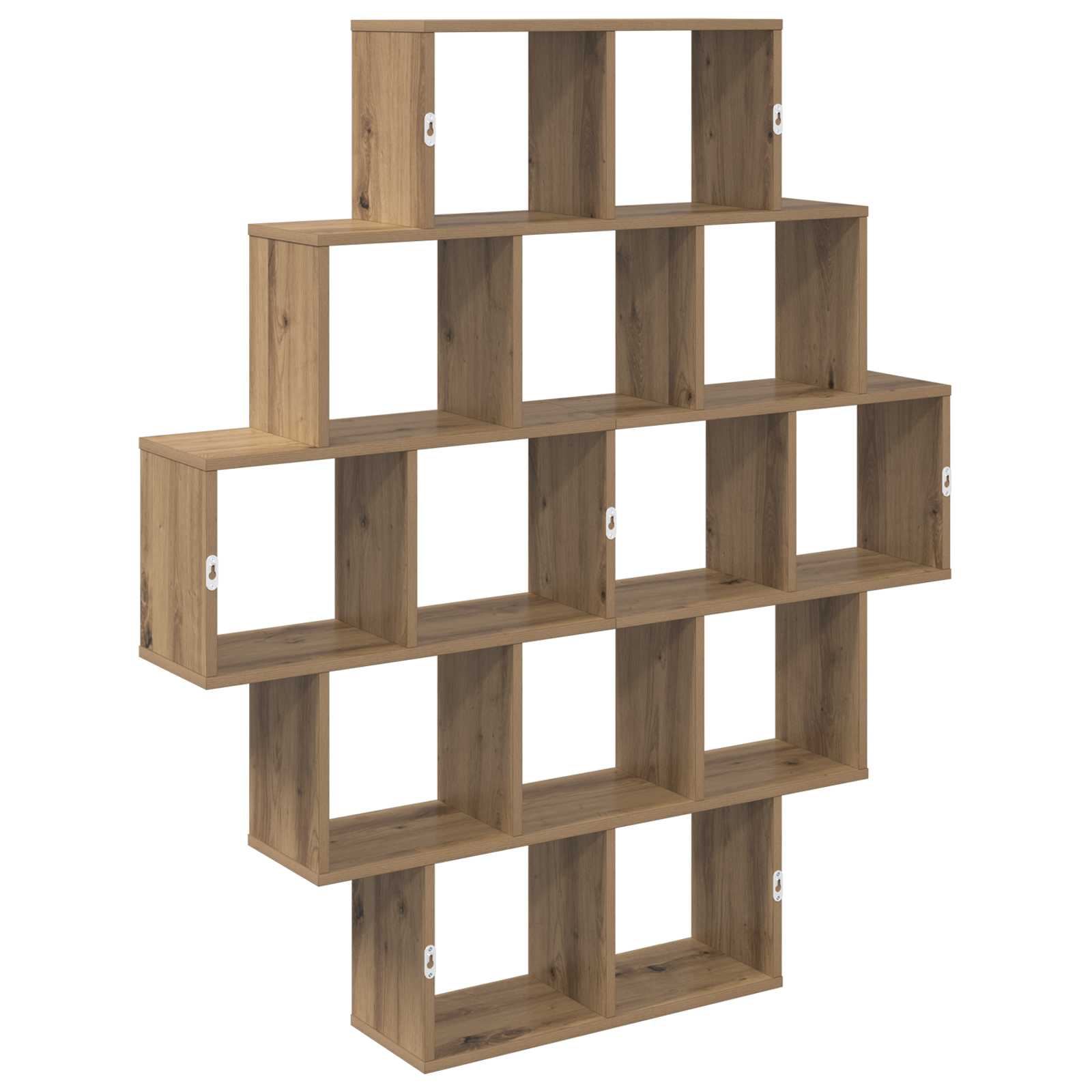 Wandregal Artisan-Eiche 120 x 20 x 136 cm Holzwerkstoff