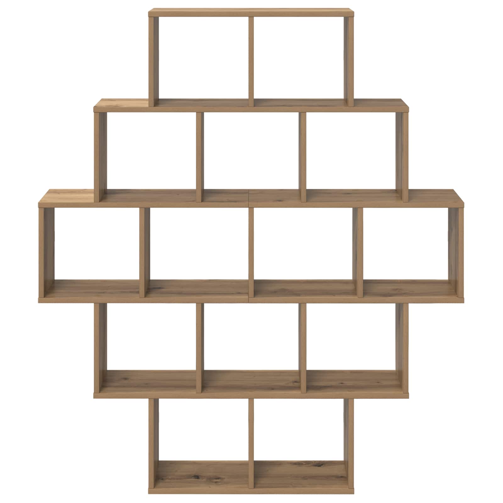 Wandregal Artisan-Eiche 120 x 20 x 136 cm Holzwerkstoff
