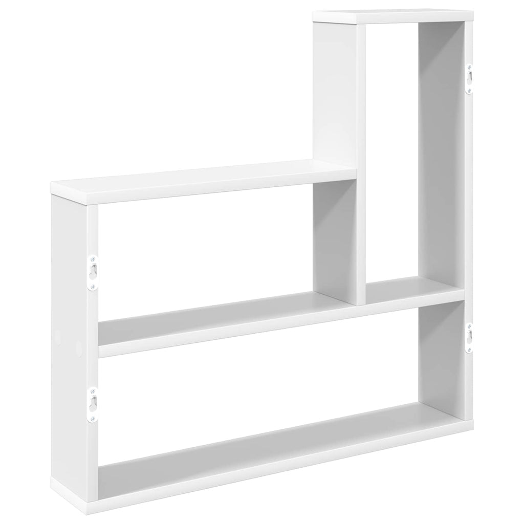 Wandregal Weiß 60 x 11 x 60 cm Holzwerkstoff
