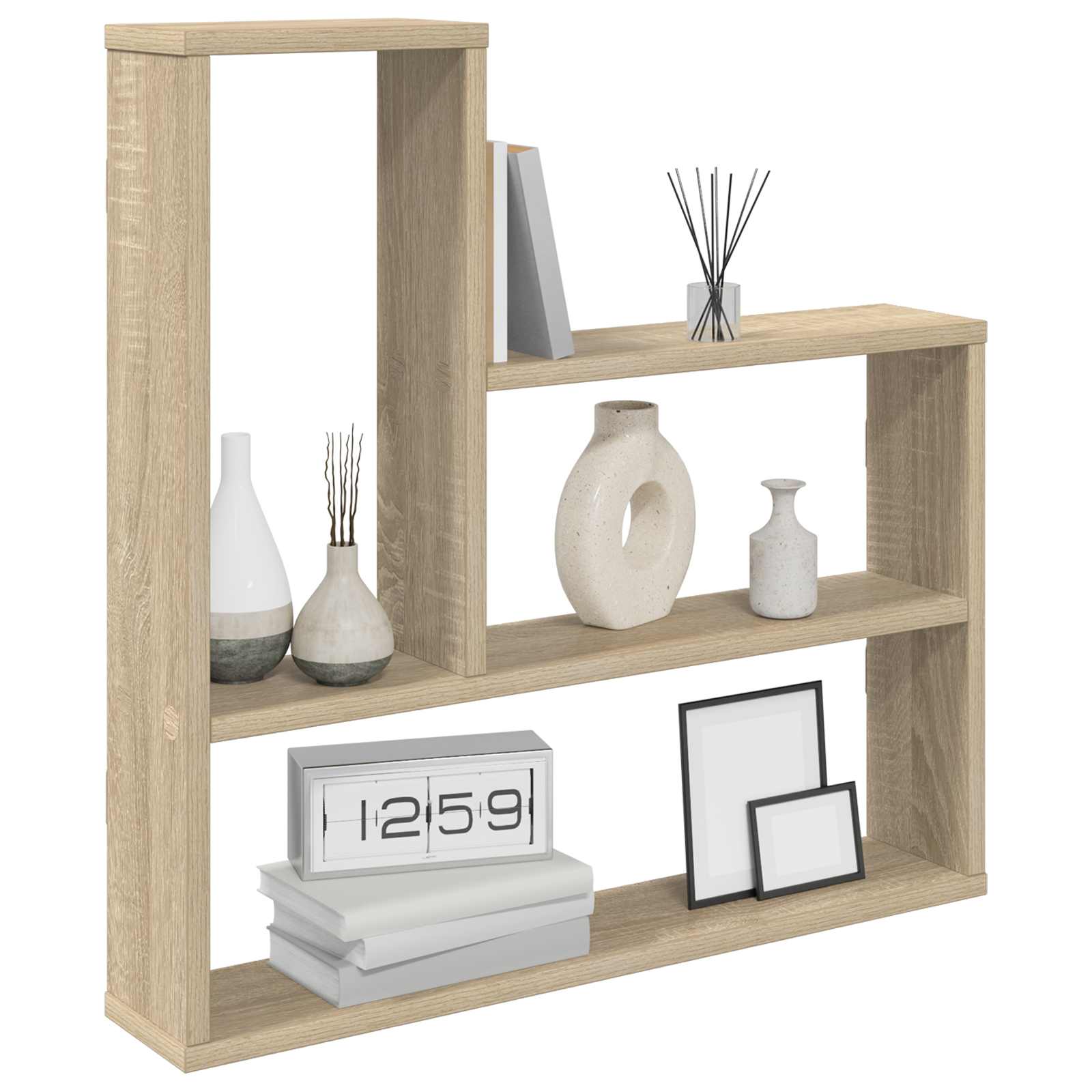 Wandregal Sonoma-Eiche 60 x 11 x 60 cm Holzwerkstoff