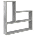 Wandregal Betongrau 60 x 11 x 60 cm Holzwerkstoff