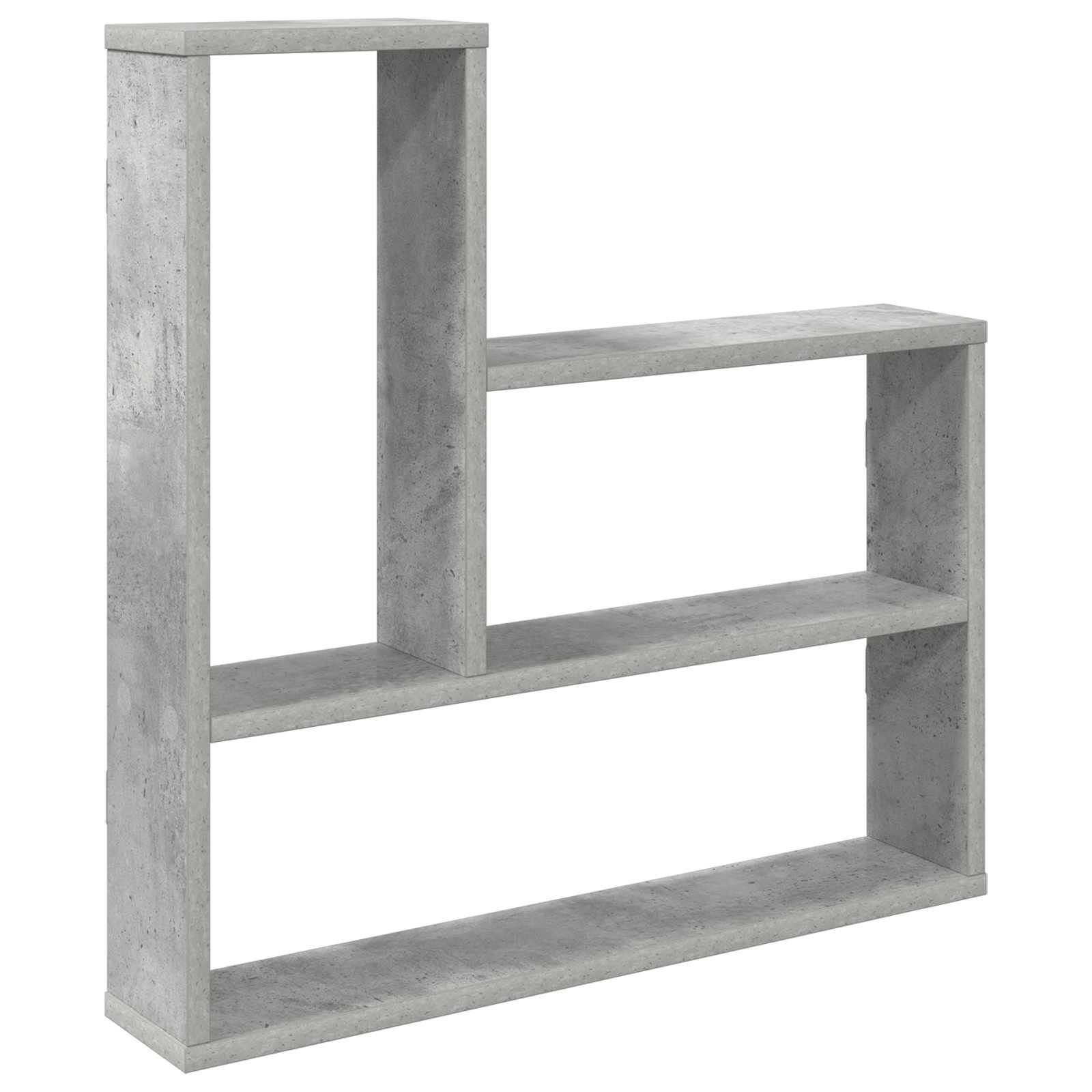 Wandregal Betongrau 60 x 11 x 60 cm Holzwerkstoff