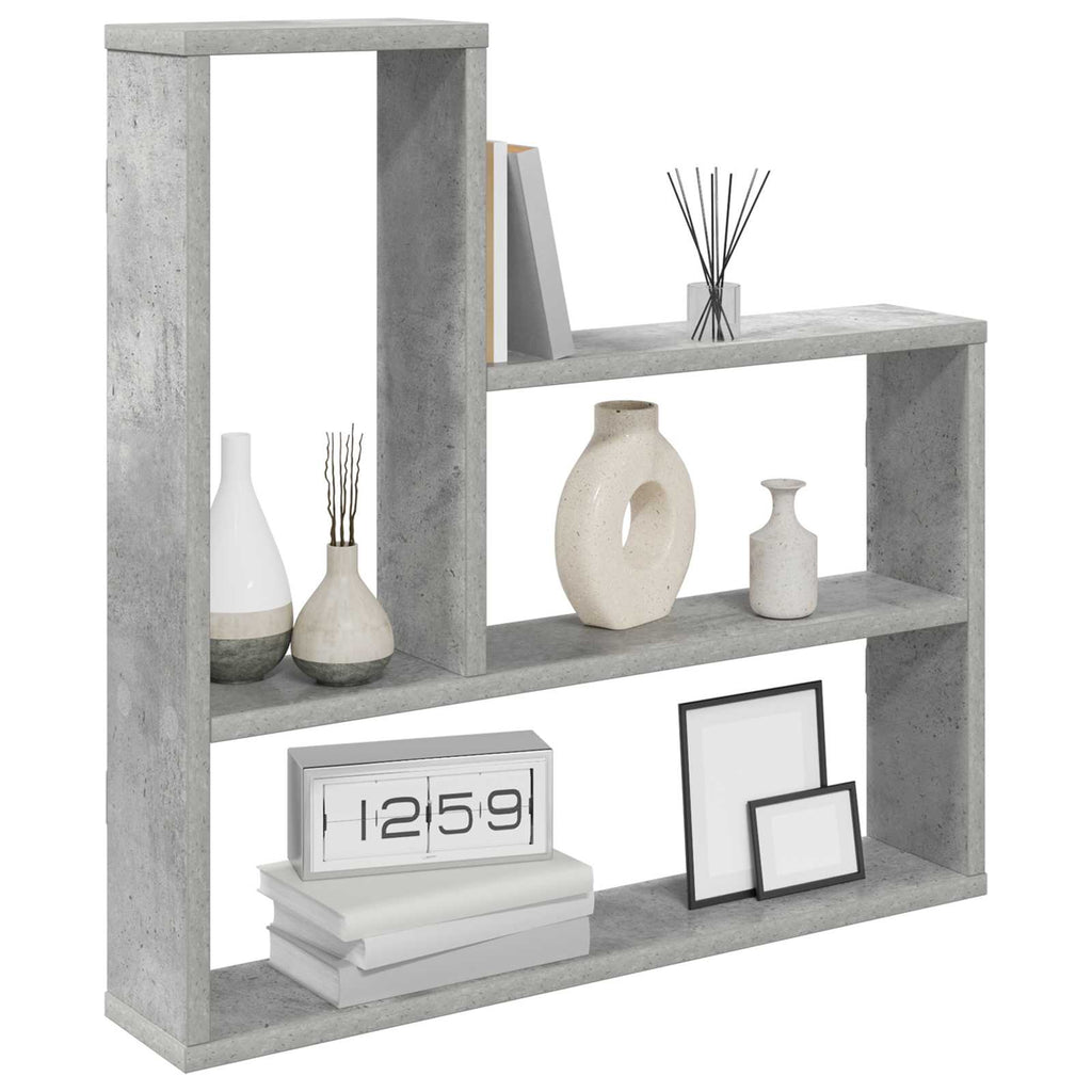 Wandregal Betongrau 60 x 11 x 60 cm Holzwerkstoff