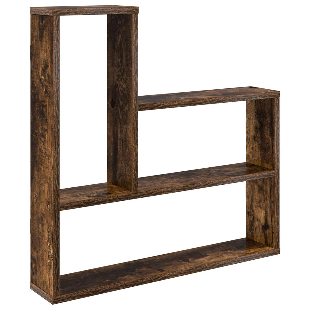 Wandregal Raucheiche 60 x 11 x 60 cm Holzwerkstoff